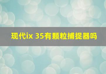 现代ix 35有颗粒捕捉器吗